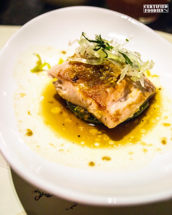Dorado with their house made mango onion salsa at WAFU Greenhills