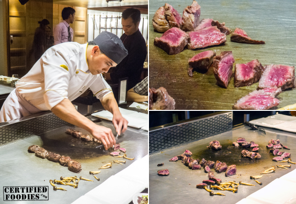 Preparing the US Hanger Steak at WAFU Greenhills