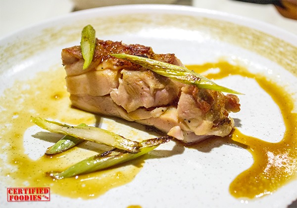 Sous vide chicken with teriyaki sauce