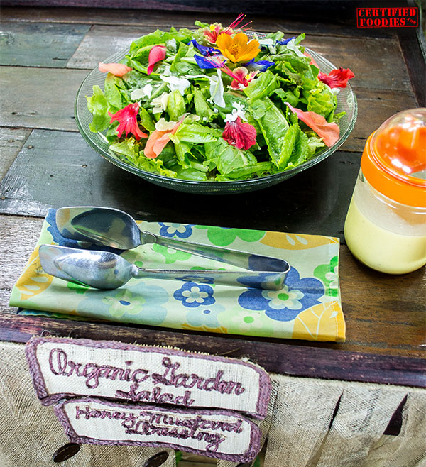Organic Garden salad with Honey Mustard Dressing from Bohol Bee Farm