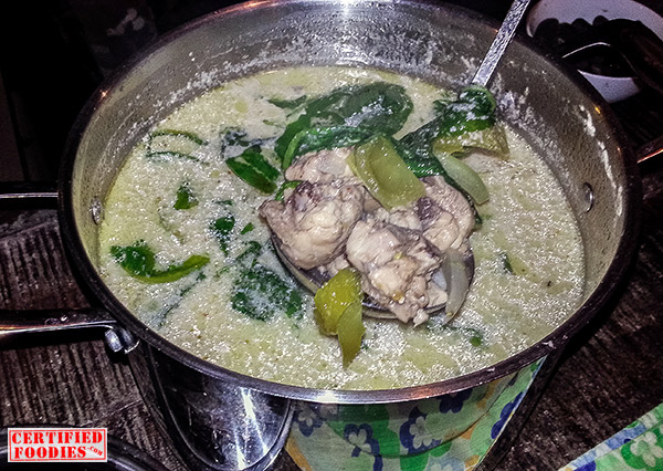 Tinolang manok with buko and malunggay