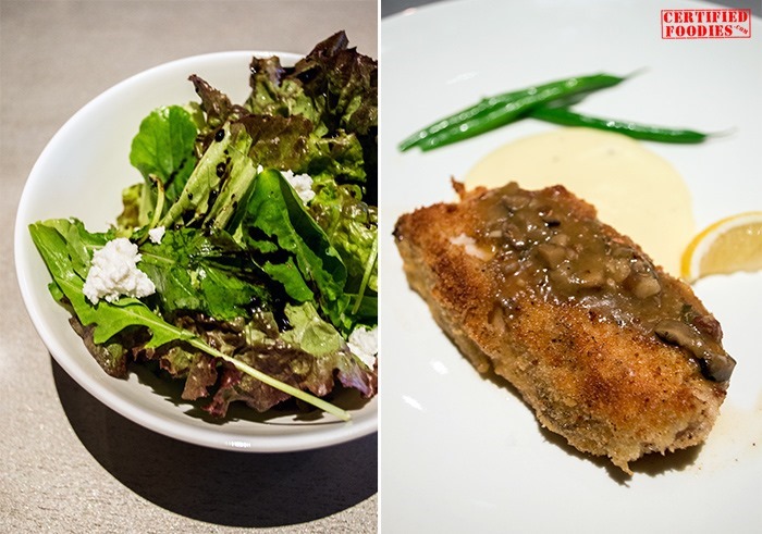 Arugula Salad and Butter Chicken Schnitzel from Vyne in BGC