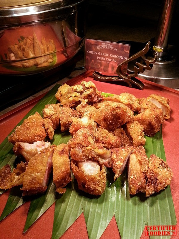 Crispy Garlic Kurobuta with Homemade Banana Ketchup at Corniche of Diamond Hotel