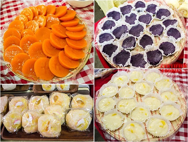 Kutsinta, puto, puto mamon, Maha blanca, Ube halaya from Dolor's Kakanin