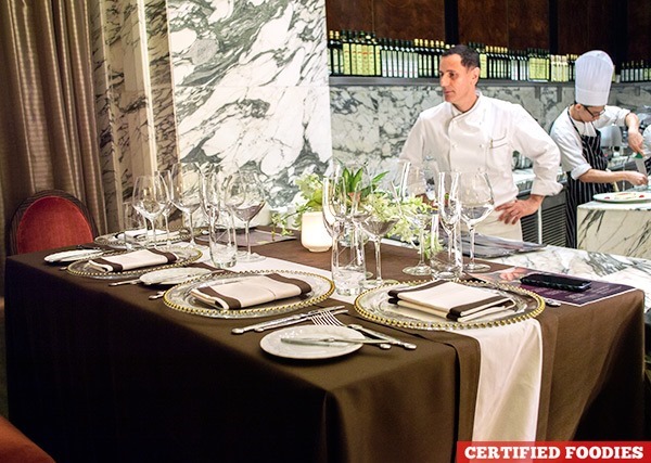 Chef's Table at Finestra in Solaire
