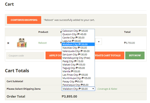 Juiceria Cleansae - Ordering online