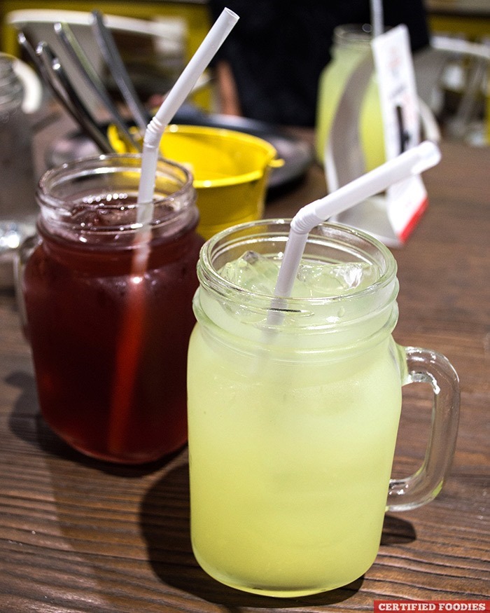 Lemon and Raspberry Drinks at Cops and Robbers