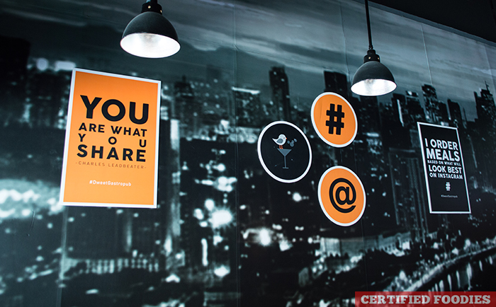 Wall Design of Dweet Gastropub The Collective Makati