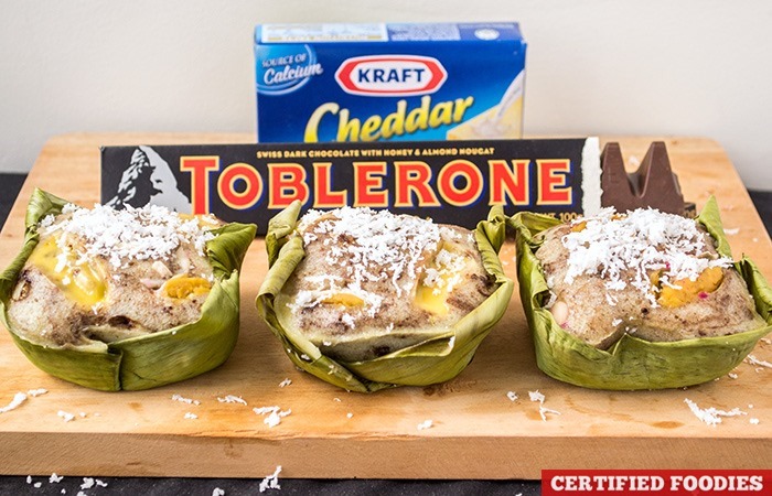 Bibingka with Toblerone Dark Chocolate and Kraft Cheddar Cheese from Mondelez Philippines