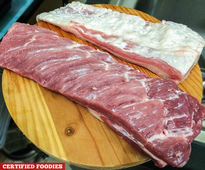 Slab of baby back ribs