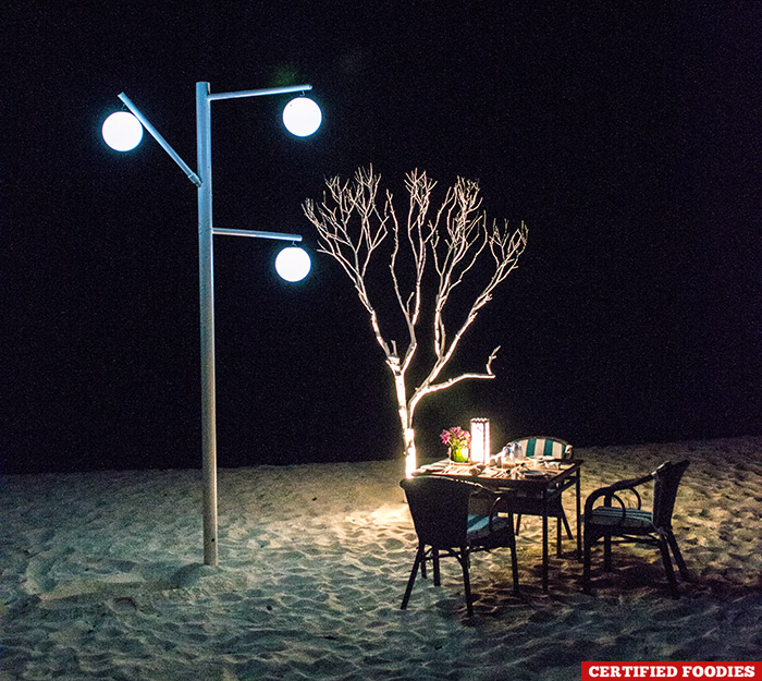 Club Paradise Ocean Restaurant's Moonlight Dinner by the beach
