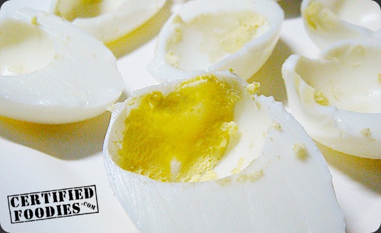 Egg white halves - Deviled Eggs - Certified Foodies Egg white halves - Deviled Eggs - Certified Foodies