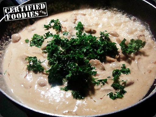 Cream with Parsley - Steak Diane - CertifiedFoodies.com