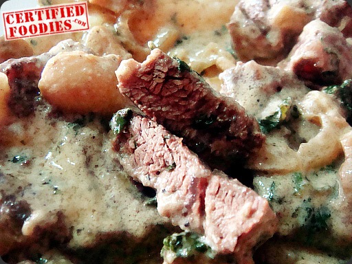 Creamy Steak Diane - closer look - CertifiedFoodies.com