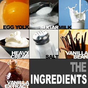 homemade French Vanilla Ice Cream ingredients - CertifiedFoodies.com