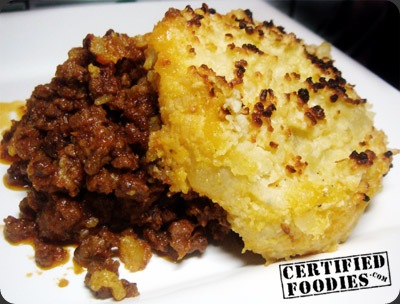 Shepherd's Pie turned Cottage Pie on a Plate - CertifiedFoodies.com