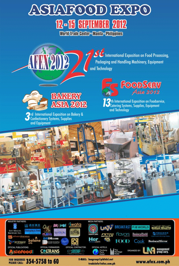 Asia Food Expo 2012 - Happening on September 12 to 15, 2012