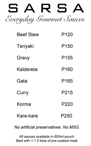 SARSA Price list SARSA Price list