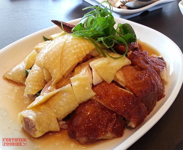 Wee Nam Kee Yellow Chicken roasted and steamed or Hainanese Wee Nam Kee Yellow Chicken roasted and steamed or Hainanese