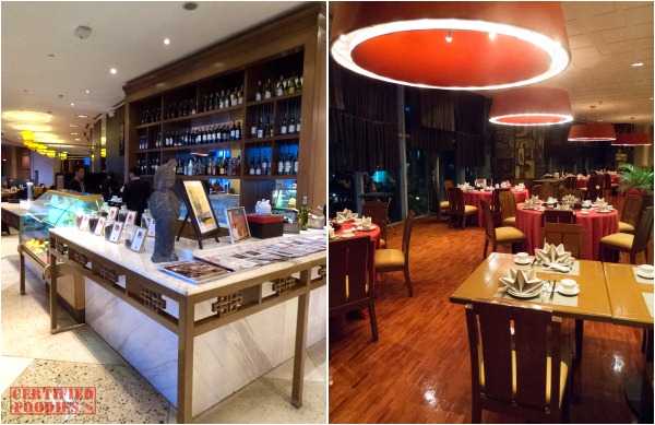 Inside Xin Tian Di restaurant in Crowne Plaza Galleria Manila