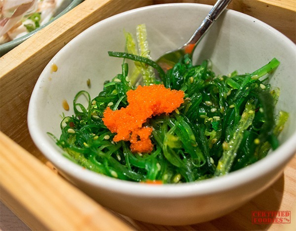 Yabu - Wakame, seaweed salad topped with ebiko
