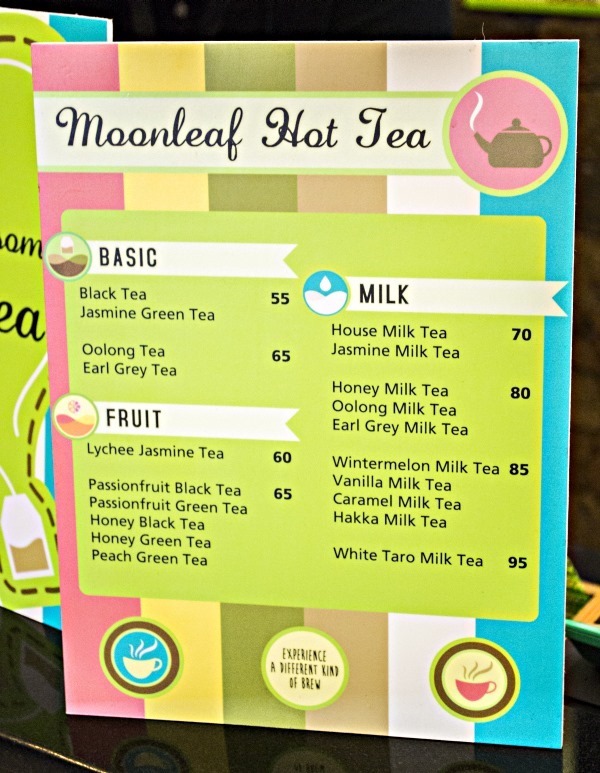 Moonleaf Milk Tea Hot Tea menu