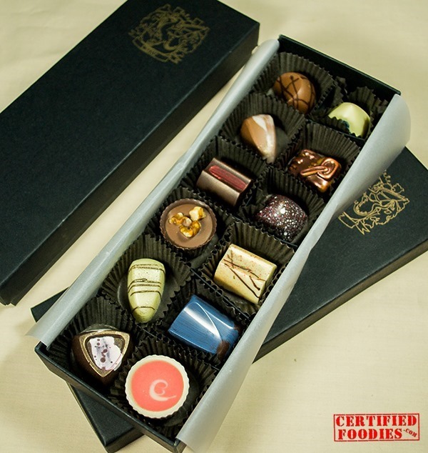 A box of chocolates from CMBV Confectionaires Co.
