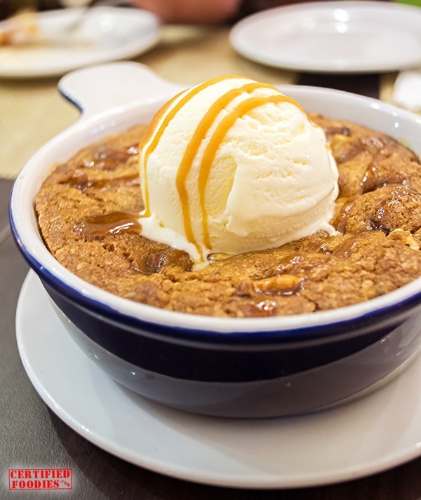 Deep Dish Chocolate Chip Cookie with vanilla ice cream from NACI Comfort Food