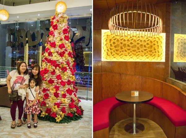 Koko Buri Restaurant with their giant Christmas tree