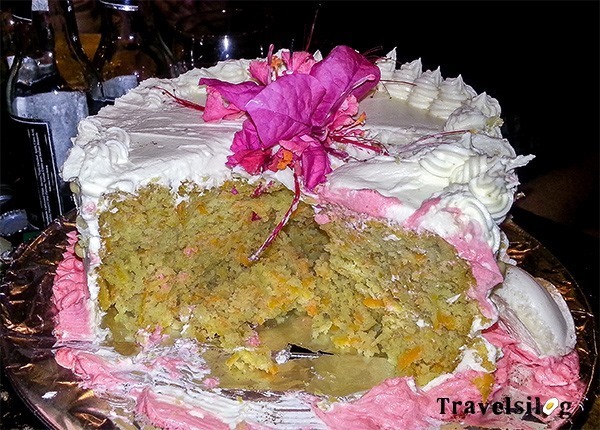 Inside my yummy birthday cake from Bohol Bee Farm