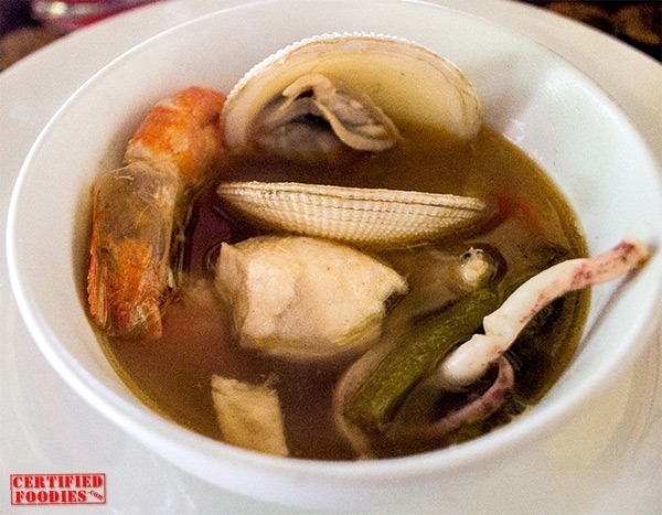 Seafood soup at Bohol Bee Farm