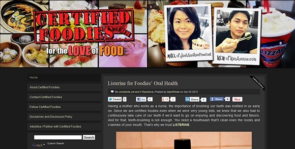Our blog's old layout Our blog's old layout