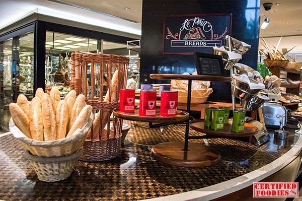 Bread station at Spiral's buffet