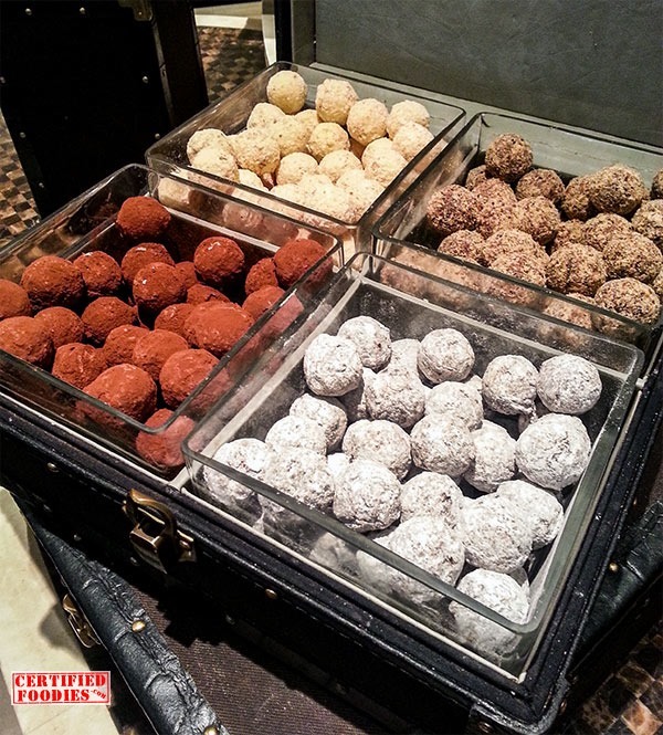Chocolate truffles at Spiral's buffet