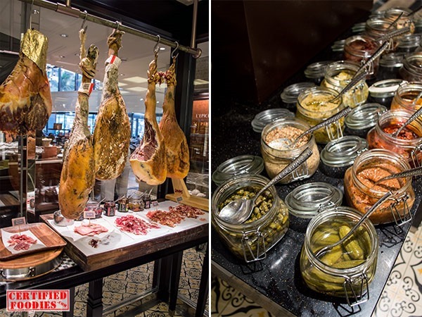 Cured meats inside the Cheese Room at Spiral