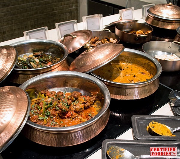 Indian dishes at Spiral's buffet