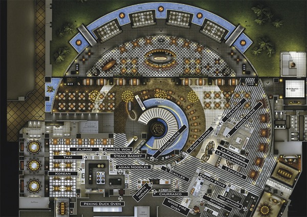 Spiral's buffet - Map of their 21 ateliers