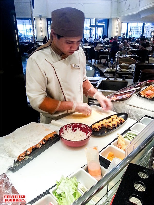 You can have the chef prepare fresh sushi or sashimi for you