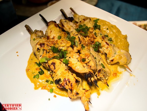 Chicken Skewers with Tanglad Gata by Chef Jayps Anglo at Corniche of Diamond Hotel
