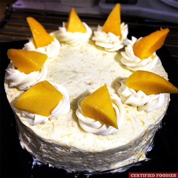 Final Microwave Mango Buttercream Cake