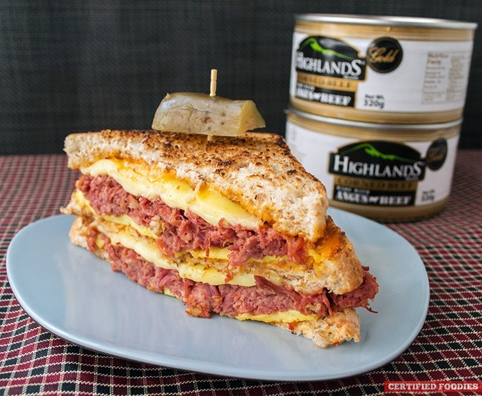 Highlands Gold Corned Beef with Sriracha Mayo Sandwich