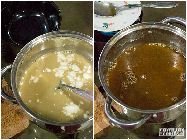 Mix ingredients til the dry ingredients are completely dissolved