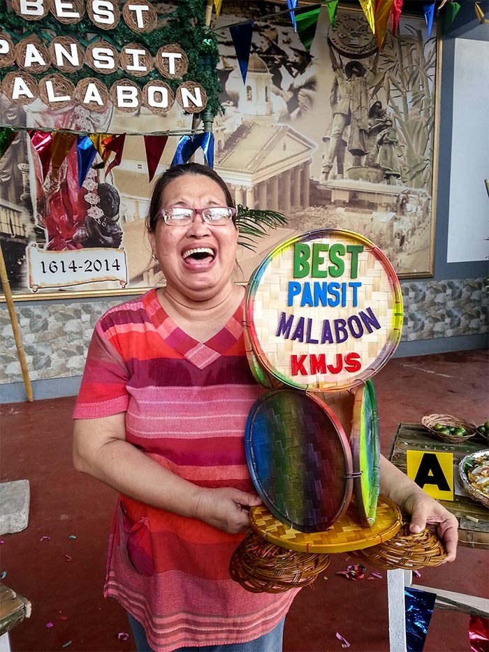 Nanay's Net Ignacio who won the Battle of the Best Pansit Malabon