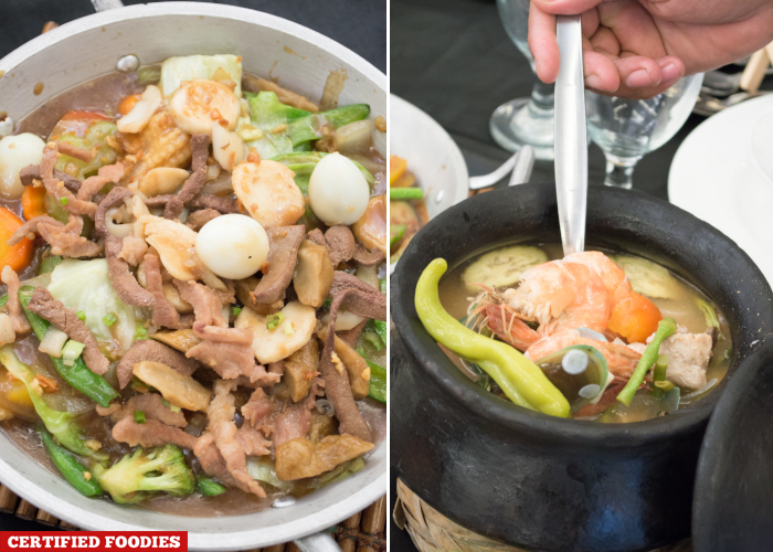 Chopsuey and Seafood Sinigang from Master Garden Restaurant in Malabon City