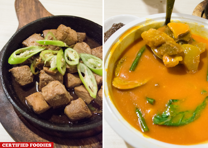 Tuna Salpicao and Kare-Kare from Dencios Bar and Grill Restaurant Eastwood Libis Taguig