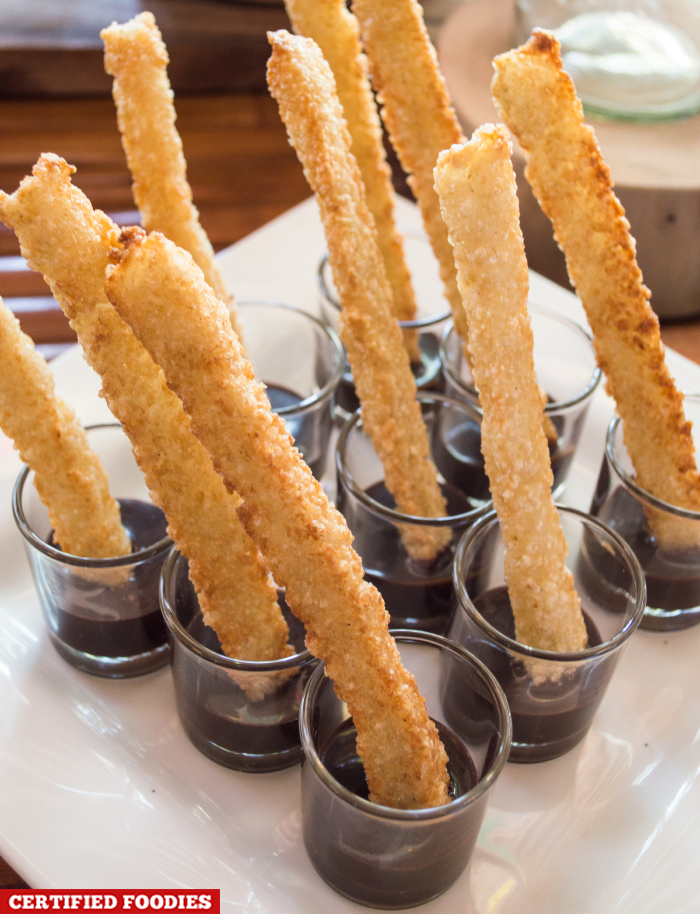 Suman ala Churros with Tablea Chocolate Dip for the Batangas Food Festival at Matabungkay Beach Hotel in Lian Batangas