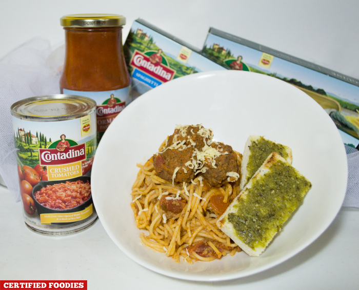 Contadina Spaghetti with Meatballs Recipe