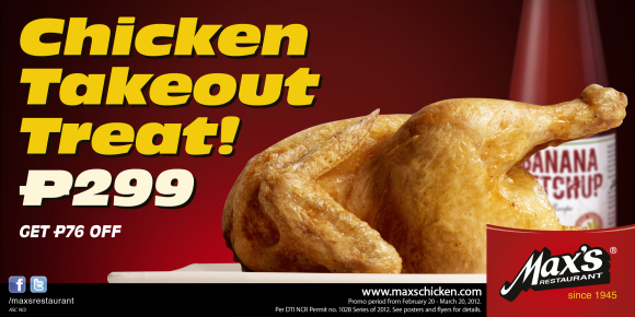 Max’s Chicken Take Out Promo : Limited Time Only!
