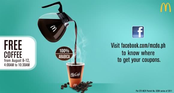 Free McCafe Premium Roast Coffee at McDonald’s – August 8-12 Only!
