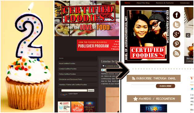 Certified Foodies' second anniversary - new design, new year, giveaways!